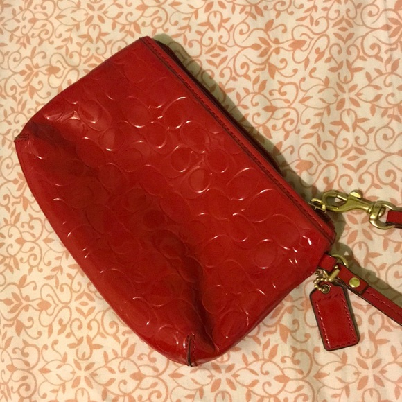 Coach Ruby Red Wristlet / Clutch - Picture 5 of 6